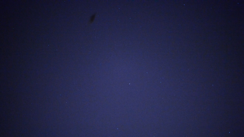 Unknown Dark Object, imaged as a blur at 1/160th of a second
